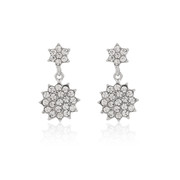 Good fashion jewelry rhinestone snowflake earrings women''s sweet temperament slim Japanese and South Korean defence allergic to earrings