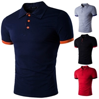 Summer men fashion T-shirt short lapel polo cotton shirt new