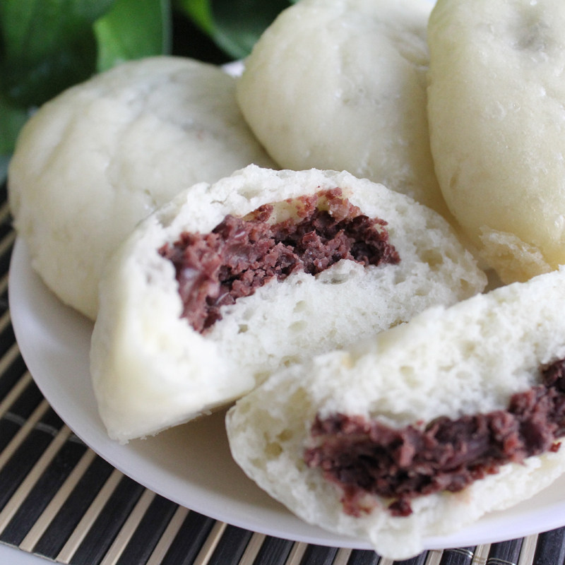 东北特色美食红豆馅豆沙包1000g现做现卖 真空包装