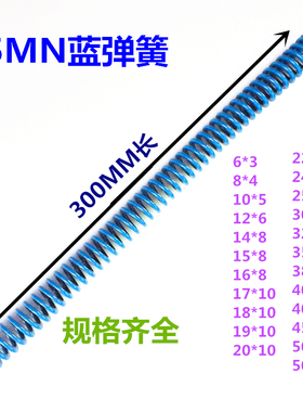 65MN300长蓝弹簧、美标弹簧、长弹簧、普通弹簧、模具弹簧