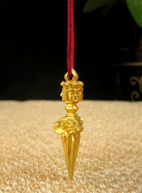藏传尼泊尔吊坠纯铜普巴杵