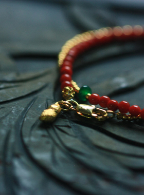 本命年系列悦琵琶9k二圈南红玛瑙