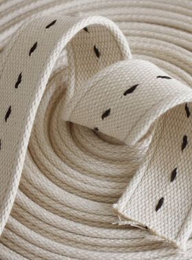 加厚新款织 编织带 DIY辅料 纯棉包带 本白色帆布带绑带绳子