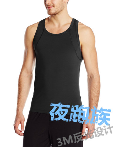 boss速干紧身反光美国青年背心