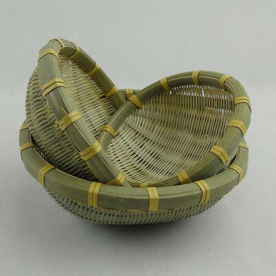 竹编手工竹篮竹精品迷你竹筐簸箕