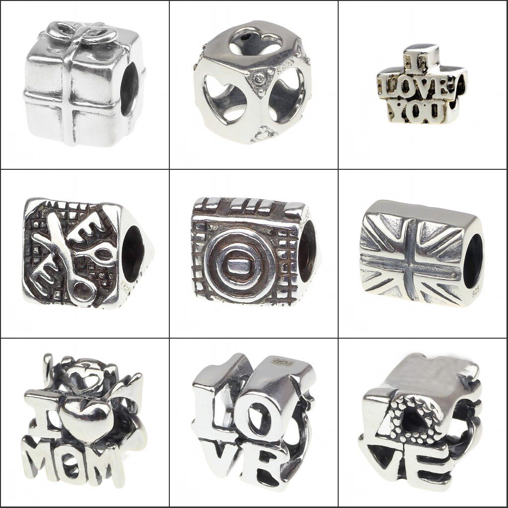毕亨特  S925纯银 照相机 礼物盒 LOVE爱心 银珠子