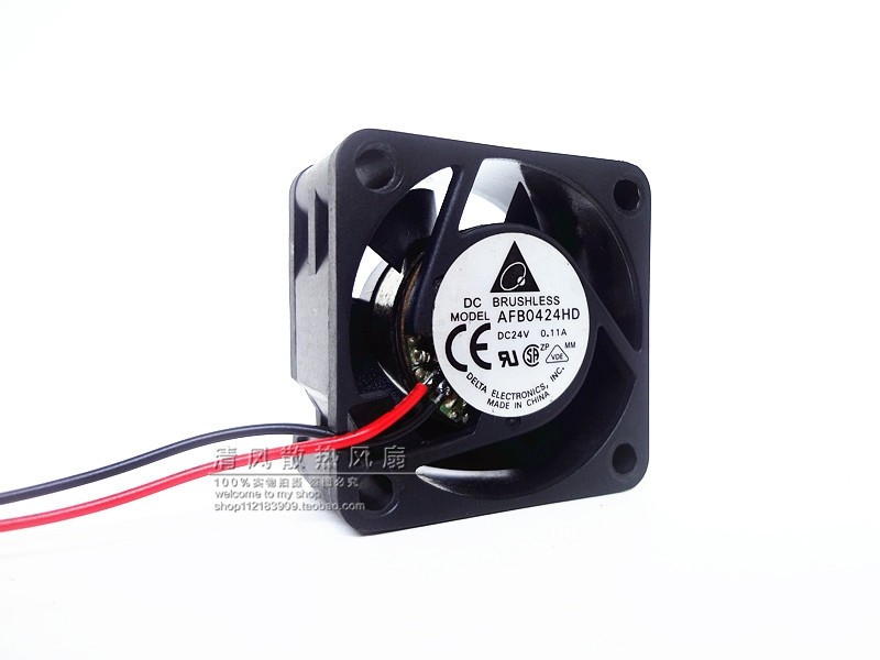 AFB0424HD 4020 24V 0.11A 4CM 4厘米 两线 变频器 散热风扇