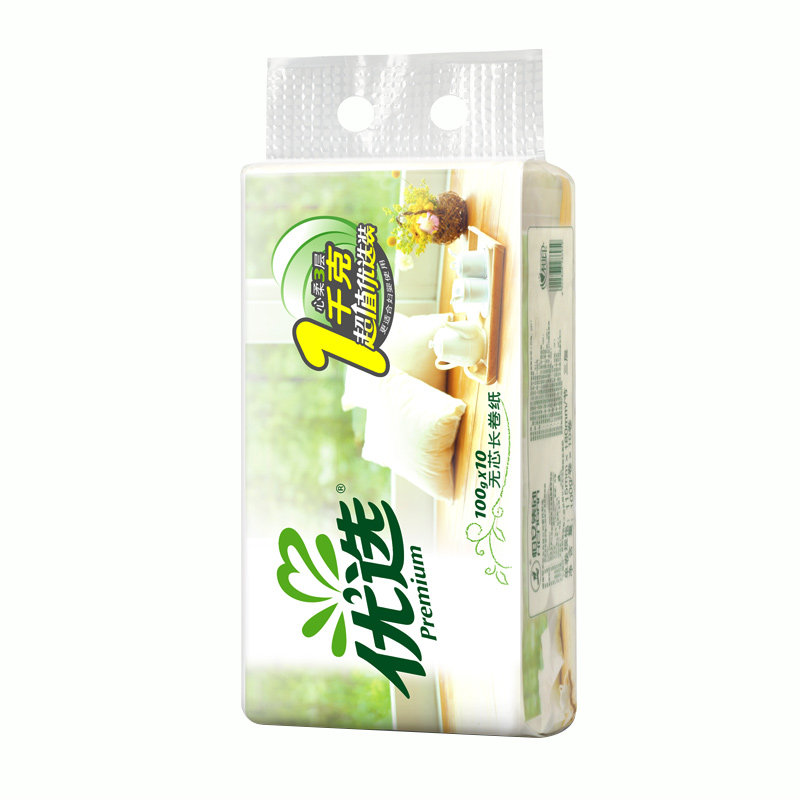 心相印卷纸卷筒纸 优选靠枕系列3层100g*10粒无芯卷纸式卫生纸巾高性价比高么？