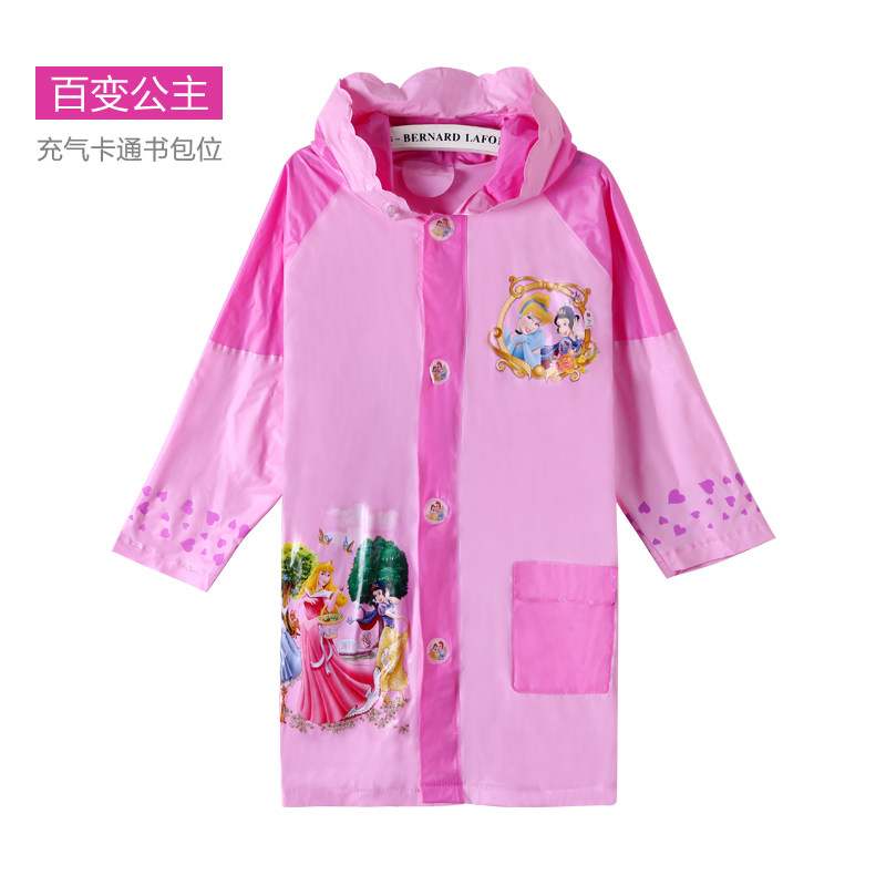 断码特价米妮KT猫雨衣幼儿宝宝单人雨披小孩学生女童雨衣带书包位