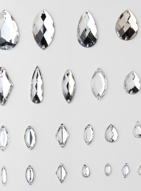 白色手缝钻 平底钻 饰品配件 鞋服美容材料配件 婚纱钻 舞蹈服钻