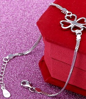 生日礼物镂空手链纯银首饰品