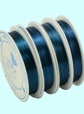 DIY饰品配件 蓝色 铜丝线绳 DIY蝴蝶结 手工材料 铜线 金属线