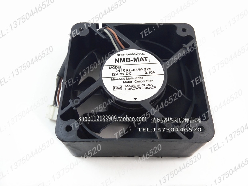 NMB-MAT 6025 12V 0.10A 2410RL-04W-S29 6cm超静音散热风扇