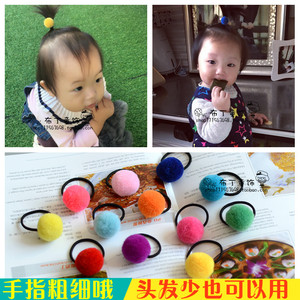 韩国儿童发饰 宝宝发绳婴儿小号皮筋头饰发量少迷你球发圈不伤发