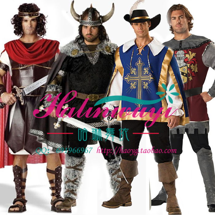 万圣节欧美复古战争时代士兵角色扮演男神话战士cosplay制服骑士