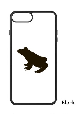 适用于iPhone黑色青蛙动物剪影Xr手机壳max保护套678plus硅胶11