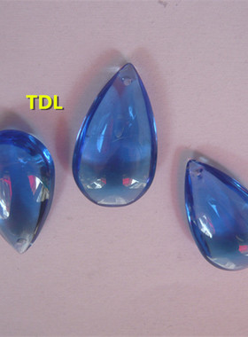 蓝色光面水滴新品38mm50mm水晶灯配件diy隔断门窗帘婚庆挂件吊坠