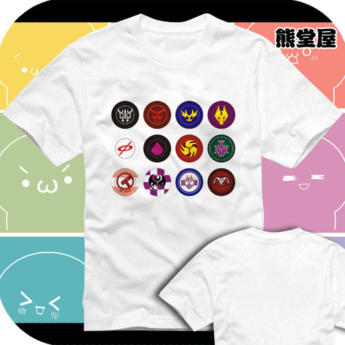 学生个性纯棉T恤短袖衣服骑士铠武DriveWizardFourze标志
