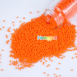 橙色2mm烘焙糖豆冰激凌纸杯蛋糕可爱装饰糖果糖针糖珠珍珠糖