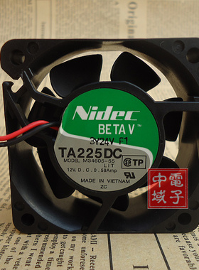 现货正品Nidec M34605-55 6CM 6025 DC 12V 0.58A 两线TA225DC