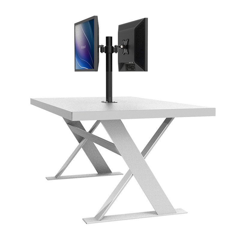 东际 桌面台式液晶电脑双屏显示器支架 面对面锁孔股票支架S0290