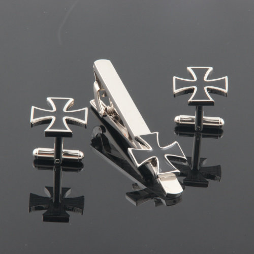 优质领带夹、袖扣套装 男士Stickpin 十字军套装