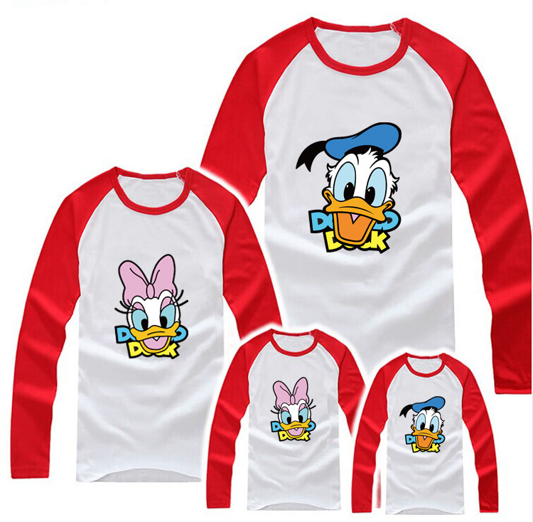 2017新款亲子装春装全家装一家三口母子母女装纯棉长袖t恤唐老鸭在类目 童装/婴儿装/亲子装, 亲子装/亲子时装中 - 来自Buy2taobao.com提供专业的淘宝代购服务