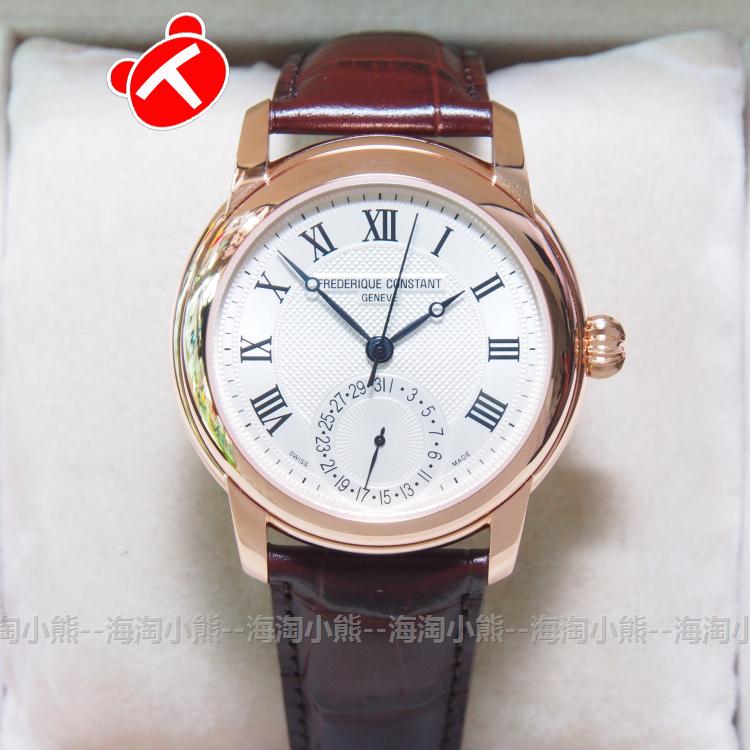 现货康斯登frederique constant玫瑰金瑞士机械商务手表 710mc4h4