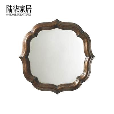 美式现代手工雕刻定制家具梳妆镜