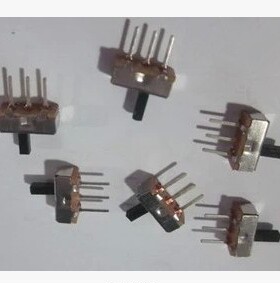 【华盛辉】2档拨动开关模柄式 直插3脚位  9X4X8MM 立式开关