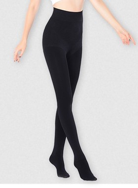 日本制， 哑光分段式压力黑色天鹅绒连裤袜 80D微透肉 150D不透肉