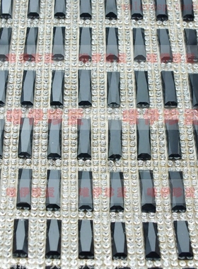 黑色玻璃贴钻可烫背胶网钻衣服装饰品鞋子上配件diy包话筒套材料