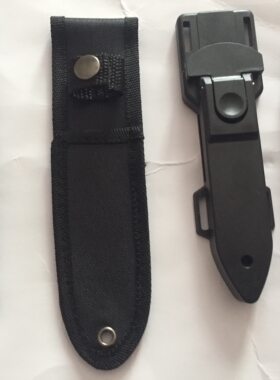 防身战术刀鞘尼龙套特战小直刀 刀鞘匕刃开封匕刀塑料套绑腿通用