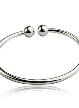 韩国手环蒜头手镯银色饰品