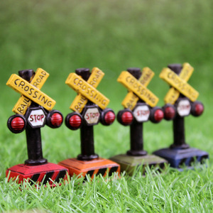 zakka杂货迷你交通标志多肉摆件 工艺家居饰品创意生日礼物拍摄道