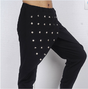非主流舞台演出服铆钉酒吧哈伦裤
