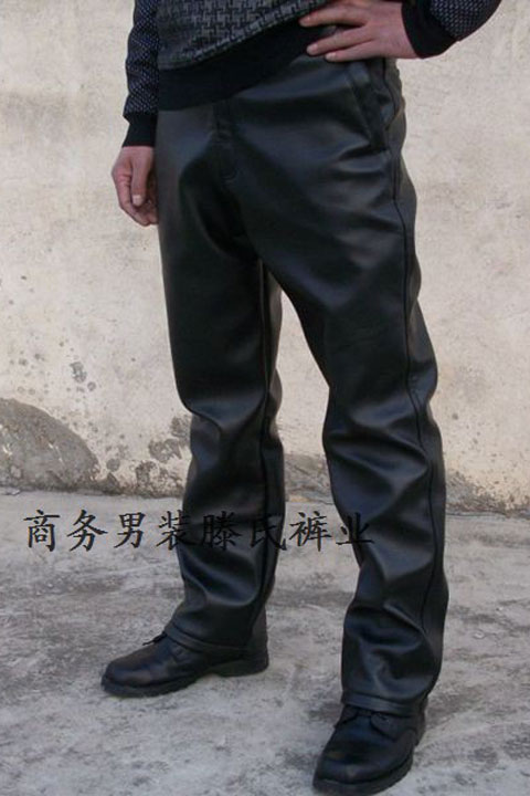 Pantalon cuir homme droit pour hiver - Ref 1494948 Image 6