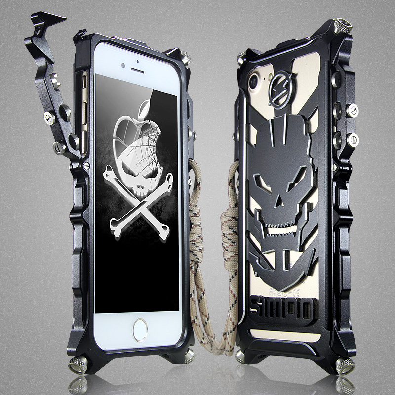 SIMON Mechanical Arm Skull Punk Premium Aluminum Metal Bumper Shockproof Case Cover for Apple iPhone 6S/6 & iPhone 6S Plus