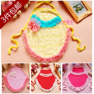 3件包邮纯棉女宝宝肚兜新生婴儿肚兜护肚防凉超美蕾丝花边公主