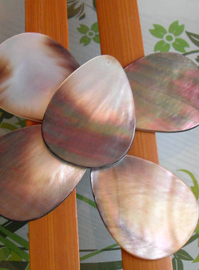 30*40mm黑贝天然黑蝶贝贝壳水滴片项链耳饰diy饰品贝壳材料配件