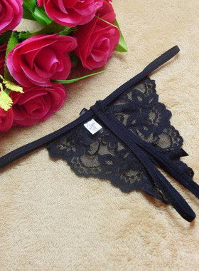 opening lace T word pants lingerie sexy t裤丁字裤女开档内裤