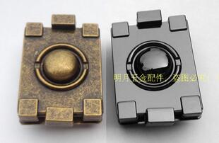 小香凌格包方形按键锁开关古铜金色枪黑色包包皮具左右按卡扣锁