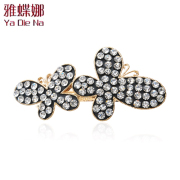 Ya na Crystal rhinestone Butterfly hair clips clip pony tail clip spring clip cross clip hair accessories ZX204