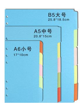 a5a6卡纸标签文件夹可拆卸活页本