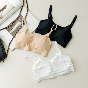 一片式美背神装 含胸垫牛奶丝爽滑镂空小吊带背心女抹胸裹胸内衣