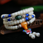 Bodhi in the rehabilitation of natural white bracelets Tibetan 108 beads couple models in Candida albicans original seed agate bracelet for men and women