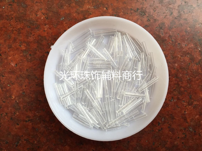 diy饰品玻璃透明白色辅料散珠