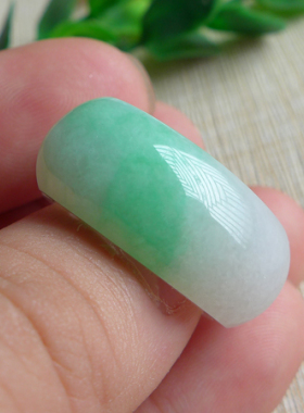 翡翠马鞍戒指23号尾指吊坠男款冰种飘花绿色缅甸天然Aa货带证书99