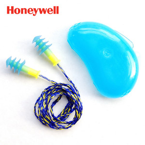 包邮Honeywell隔水降噪带绳圣诞树耳塞可清洗游泳用大号蓝送盒
