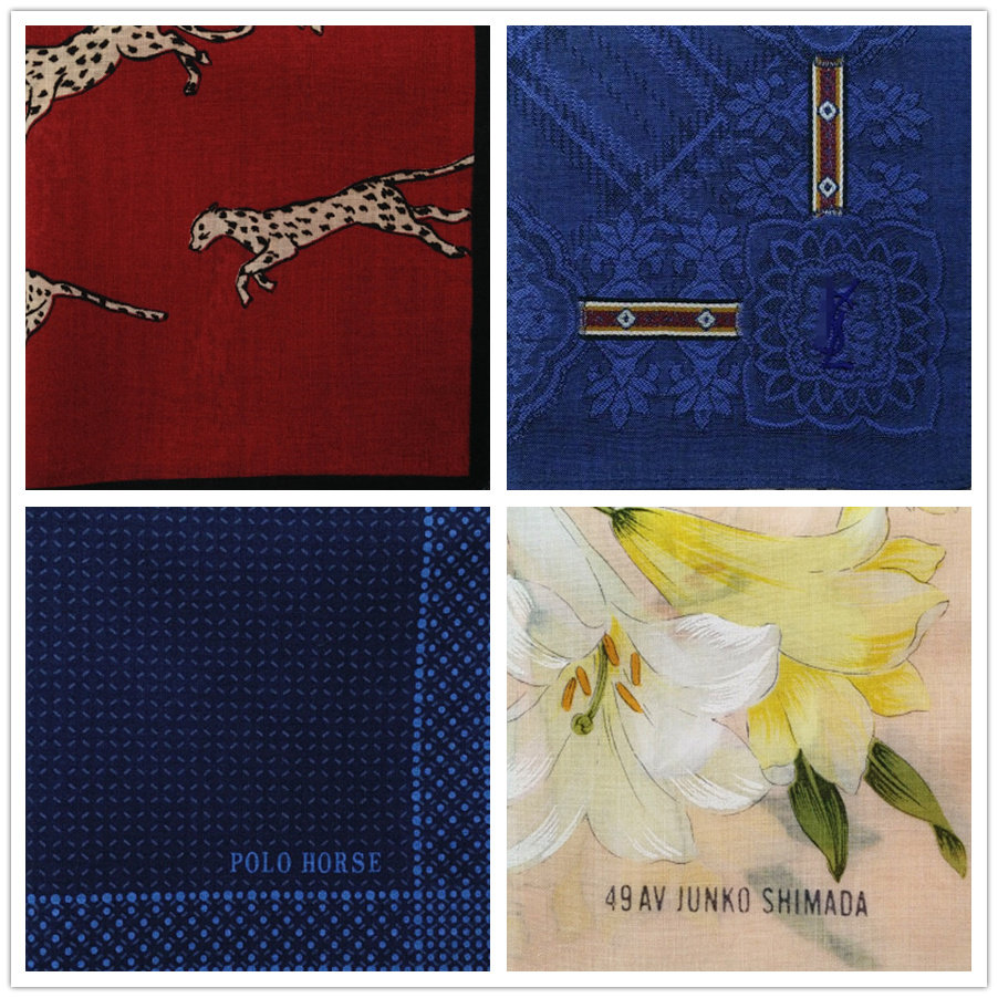 hanae mori日本制高支数全棉手帕 男款女士印花礼物手绢 a82